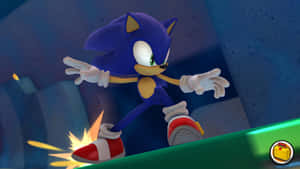 Sonic the Hedgehog 奔跑時鞋上火花四濺。 — 音速小子 壁紙