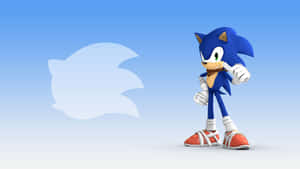 Sonic the Hedgehog 角色以他的招牌姿勢站立。 — 音速小子 壁紙