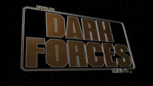 Star Wars Dark Forces 標誌漂浮在太空中，背後有星星。 — 暗黑美學電腦 壁紙