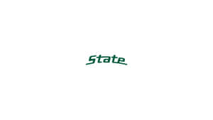 白色背景上顯示綠色風格文字 State — 運動 壁紙