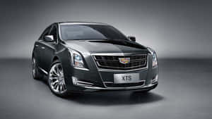 攝影棚燈光下的時尚黑色Cadillac XTS轎車 — 高清汽車壁紙