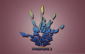 藍色和綠色的碎玻璃碎片在紫紅色背景上向外爆炸，帶有 'FROSTBITE 3' 文字。 — Steam Deck 壁紙