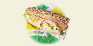 Subway 三明治，有芝麻麵包和新鮮配料。 — 地鐵 壁紙