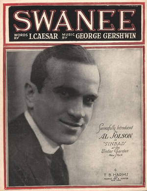 Al Jolson和George Gershwin的《Swanee》復古樂譜封面 — 好萊塢 壁紙