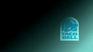 Taco Bell 標誌在深色漸變背景上以藍綠色照亮。 — 塔可 壁紙