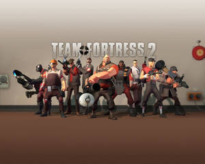 Team Fortress 2 角色在房間裡手持武器擺姿勢。 — 寶可夢 剑 盾 壁紙