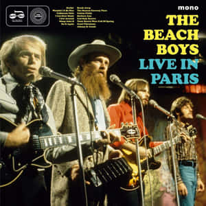 The Beach Boys 在巴黎現場演出，吉他與麥克風。 — 專輯封面 壁紙