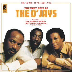 The O'Jays 的專輯封面，三位男士穿著淺色襯衫，帶有醒目的文字。 — 酷炫音樂 壁紙