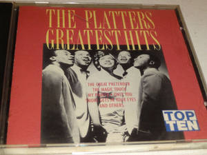 The Platters Greatest Hits 的CD封面，附有團體照片和歌曲名稱。 — 專輯封面 壁紙