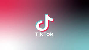 TikTok 標誌在粉紅色至青綠色的漸變背景上。 — 火影忍者標誌 壁紙