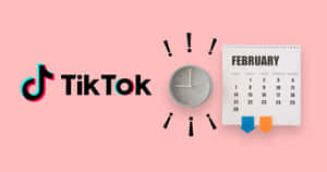 TikTok 標誌帶有日曆和時鐘，表示截止日期。 — TikTok 動圖 壁紙