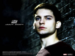 Tobey Maguire 在黑暗電影風格肖像中飾演蜘蛛俠。 — 蜘蛛人：新宇宙 GIF 壁紙