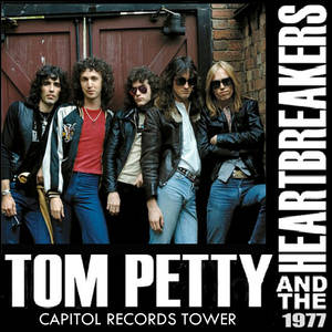 1977年Tom Petty and the Heartbreakers樂團照片，穿著皮夾克和太陽眼鏡。 — 專輯封面 壁紙