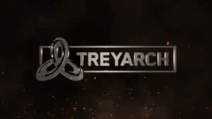 深色背景上火花飛舞的 Treyarch 標誌。 — 遊戲玩家標誌 壁紙