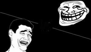 Trollface 對決姚明 - Troll Face 對決姚明 — 笑得誇張 壁紙