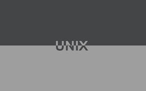 簡約灰色背景，中央為「UNIX」一字。 — 程式設計 壁紙