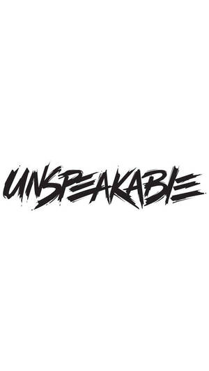 白色背景上顯示粗體黑色刷字文字「unspeakable」。 — Off white 標誌 壁紙