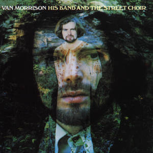 Van Morrison 的臉與森林融合，形成超現實的雙重曝光專輯封面。 — 復古 壁紙
