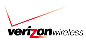 Verizon Wireless 標誌，帶有紅色勾號和黑色文字。 — 威訊 壁紙