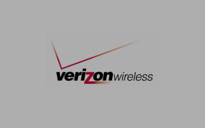 Verizon Wireless 標誌，帶有紅色勾號，背景為灰色。 — 威訊 壁紙