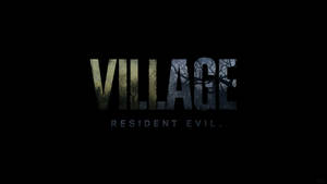 Resident Evil Village 標題標誌，字母內有森林剪影。 — 惡靈古堡2 壁紙