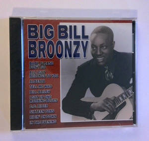 Big Bill Broonzy 專輯的CD封面，展示他的肖像、吉他和曲目列表。 — 音樂 壁紙