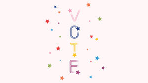 帶有彩色星星的VOTE文字，用於選舉日 — 低對比 壁紙
