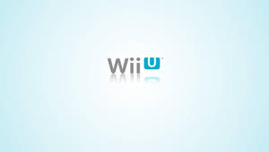 Wii U 標誌在淺藍色漸變背景上的倒影。 — 電玩遊戲 GIF 壁紙