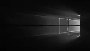 Windows 10 黑白標誌 — 黑色 Windows 10 壁紙