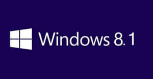 深紫色背景上的 Windows 8.1 操作系統標誌 — Off white 標誌 壁紙