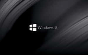 Windows 8 標誌在深色旋轉灰色背景上 — 深色窗戶 壁紙