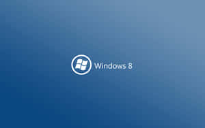 Windows 8 標誌在藍色漸變背景上 — 黑色 Windows 10 壁紙