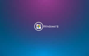 Windows 8 標誌在藍色至紫色漸變背景上。 — 黑色高畫質桌布 壁紙
