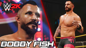 WWE摔角手Bobby Fish在擂台上展現強烈的面部表情和紋身手臂。 — 運動 壁紙
