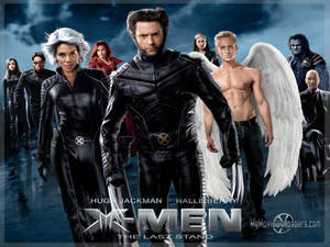 X-Men 超級英雄團隊站在暴風雨中，金鋼狼和天使突出。 — X Games 壁紙
