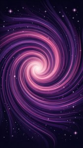 深空中粉紅色和紫色的鮮豔宇宙漩渦，伴隨著閃爍的星星。