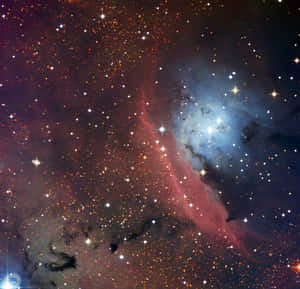 深空中充滿星星的彩色星雲。 — 星際效應 壁紙