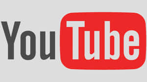 YouTube 標誌，紅色矩形和白色文字在灰色背景上 — YouTube 標誌 壁紙