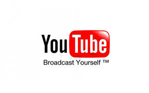 YouTube 標誌，帶有紅色播放按鈕和標語 broadcast yourself — YouTube 標誌 壁紙