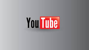 YouTube 標誌在灰色漸變背景上帶有柔和陰影 — 社群 壁紙