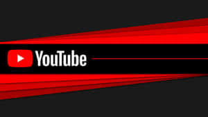 黑色背景上帶有紅色條紋的 YouTube 標誌 — YouTube 標誌 壁紙