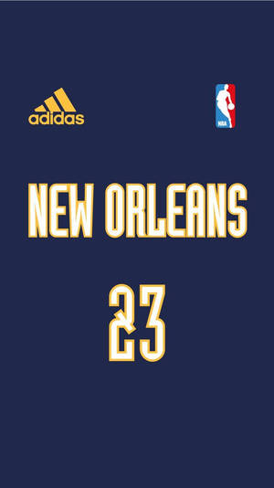 新奧爾良籃球球衣，帶有23號和Adidas NBA標誌。 — 紐奧良鵜鶘 壁紙