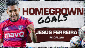 足球員Jesús Ferreira握拳慶祝本土進球。 — 運動 壁紙