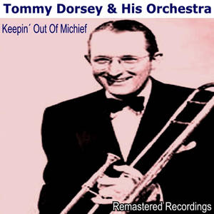 Tommy Dorsey 身穿燕尾服在復古專輯封面上手持長號 — 音樂 壁紙