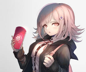粉紅色頭髮的動漫女孩拿著一個發光的紅色裝置。 — NANA 動畫 壁紙
