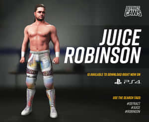 摔角手Juice Robinson穿著色彩繽紛的裝備為PS4遊戲廣告擺姿勢。 — 運動 壁紙