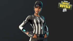 Fortnite Battle Royale 裁判角色，身穿黑白制服 — 足球員 壁紙