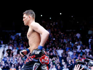 MMA 戰士在活動期間穿過競技場人群 — 終極格鬥冠軍賽 壁紙