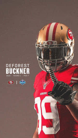 Deforest Buckner 身穿舊金山49人隊制服手持指揮棒 — 美式足球 壁紙