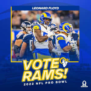 NFL球員Leonard Floyd在2022年職業盃與隊友一起慶祝。 — 美式足球 壁紙